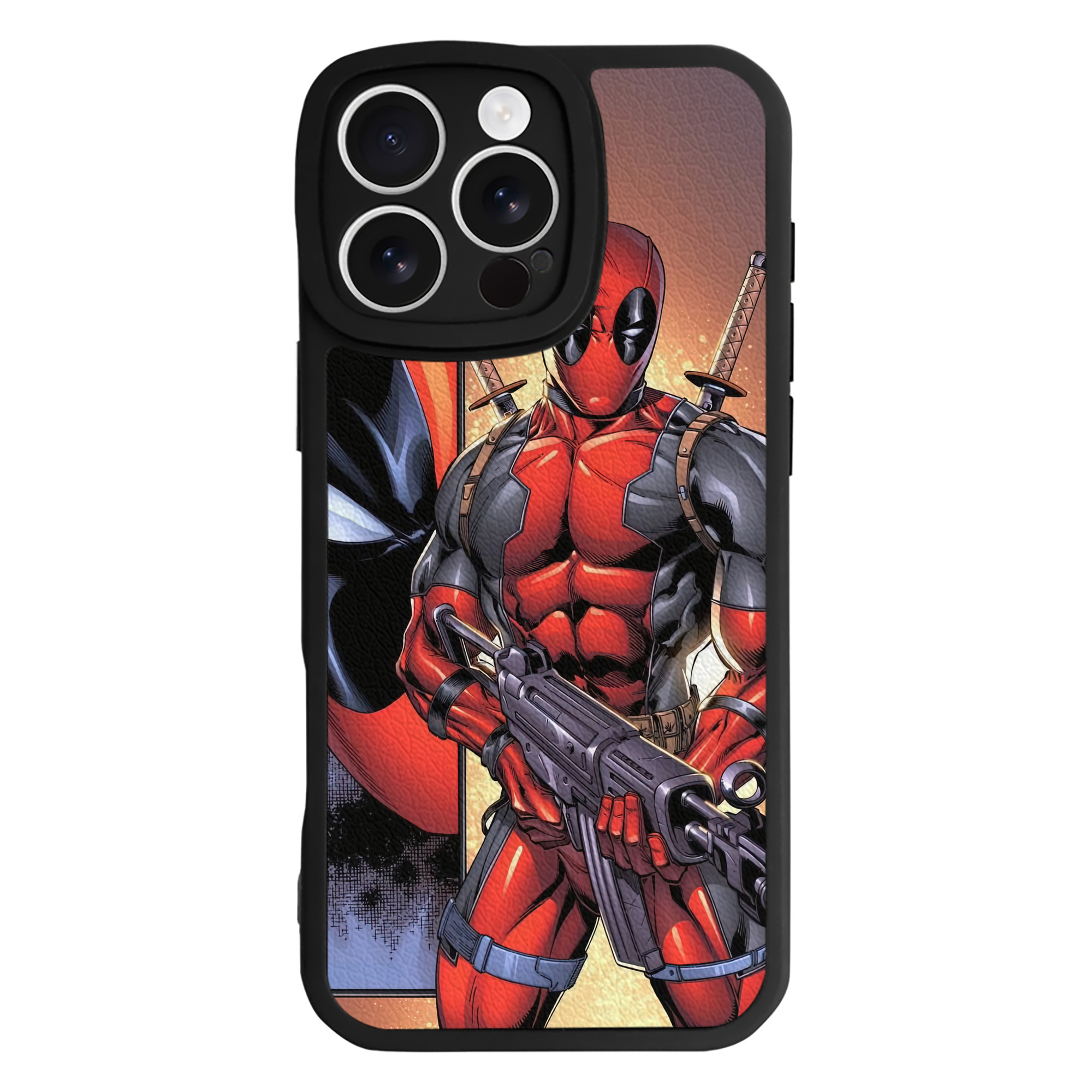 （画像用） Deadpool デッドプール 【iPhone 16シリーズ対応】シリコンスマホケース（レザー調） 材質：シリコン